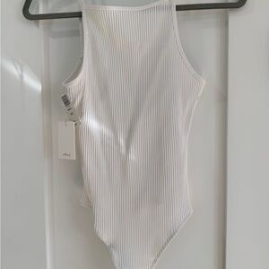 Wilfred White Ribbed Bodysuit